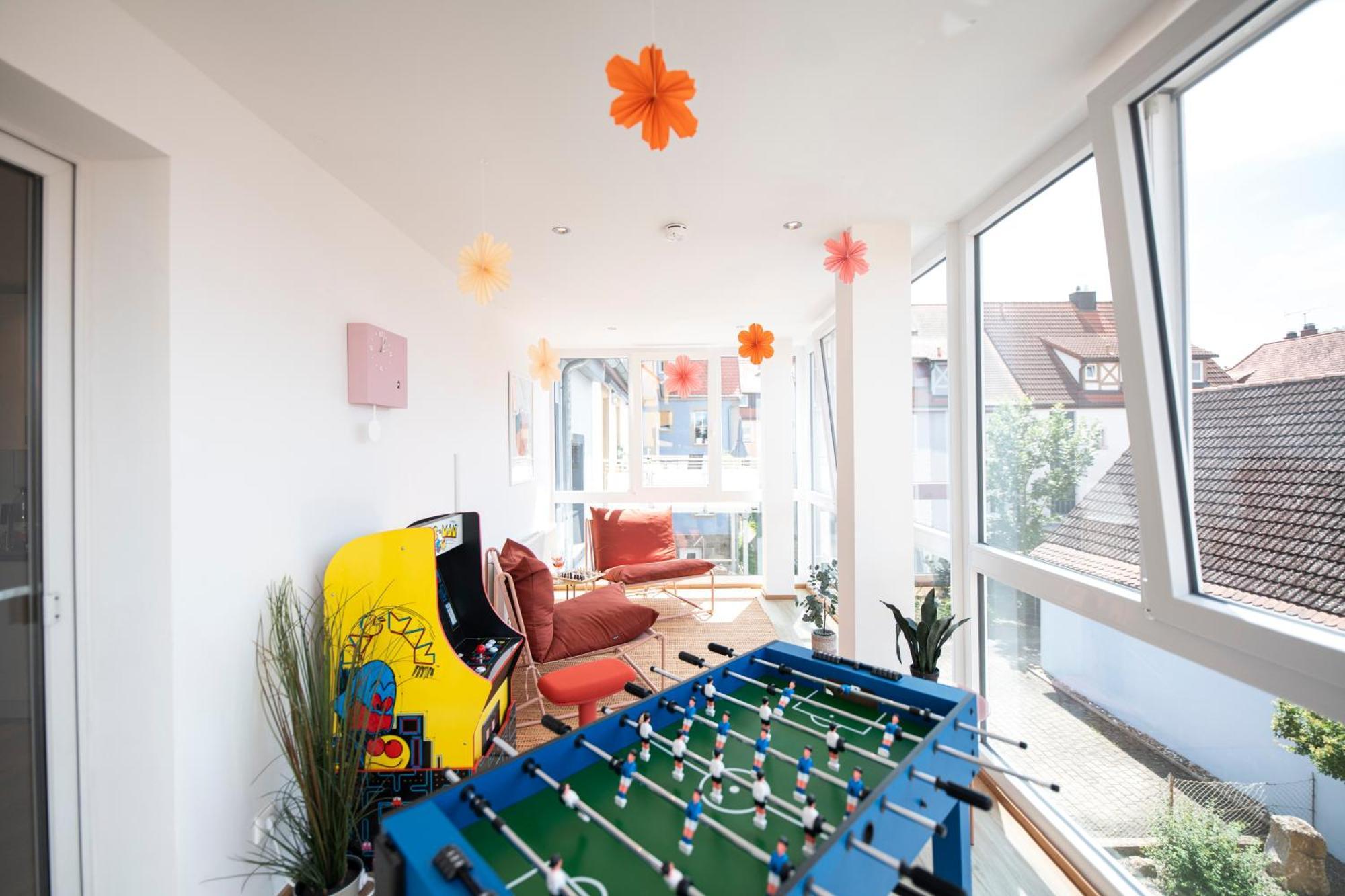 Bunter Hund Apartments - Zentrales Apartment, Parkplatz, Wintergarten, Kinderzimmer โรเทนบวร์ก อ็อบ แดร์เทาเบอร์ ภายนอก รูปภาพ